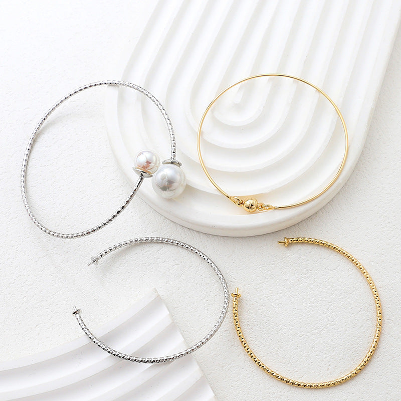 Wholesale Gold-plated Copper DIY Baroque Bracelet Accessory